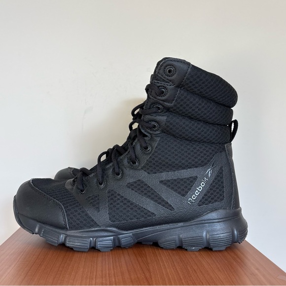 Reebok Work Dauntless Men’s 8" Tactical Boots Black Side Zip Size 11.5W RB8720 - Picture 3 of 7